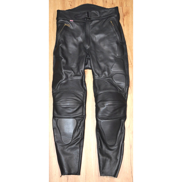 Belstaff Magnum Leather Motorcycle Pants UK 81cm US 32" Made in UK Never Worn - Picture 1 of 10
